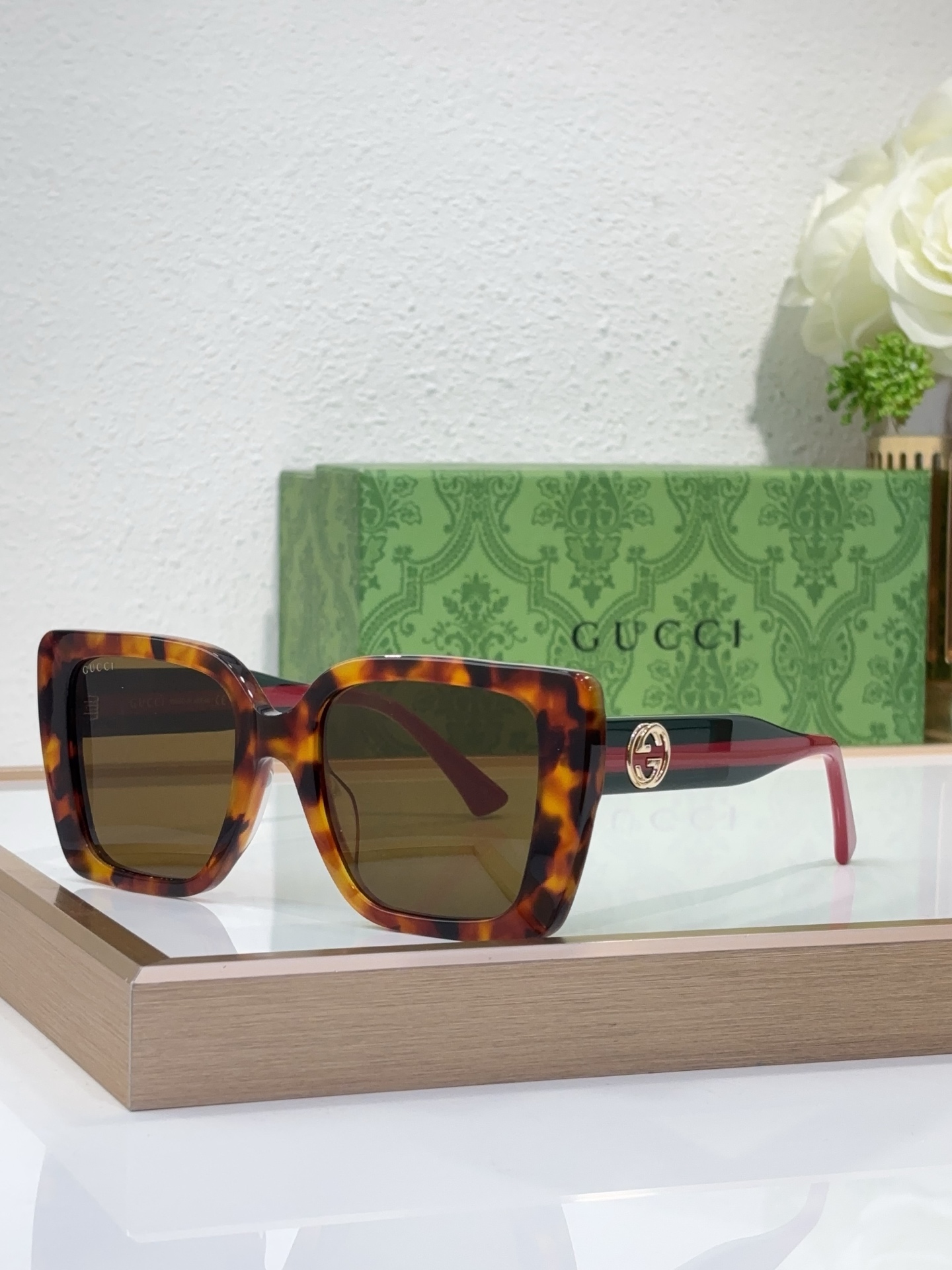 Gucci Black Acetate Square Optical Frames (Model: GG0961O)