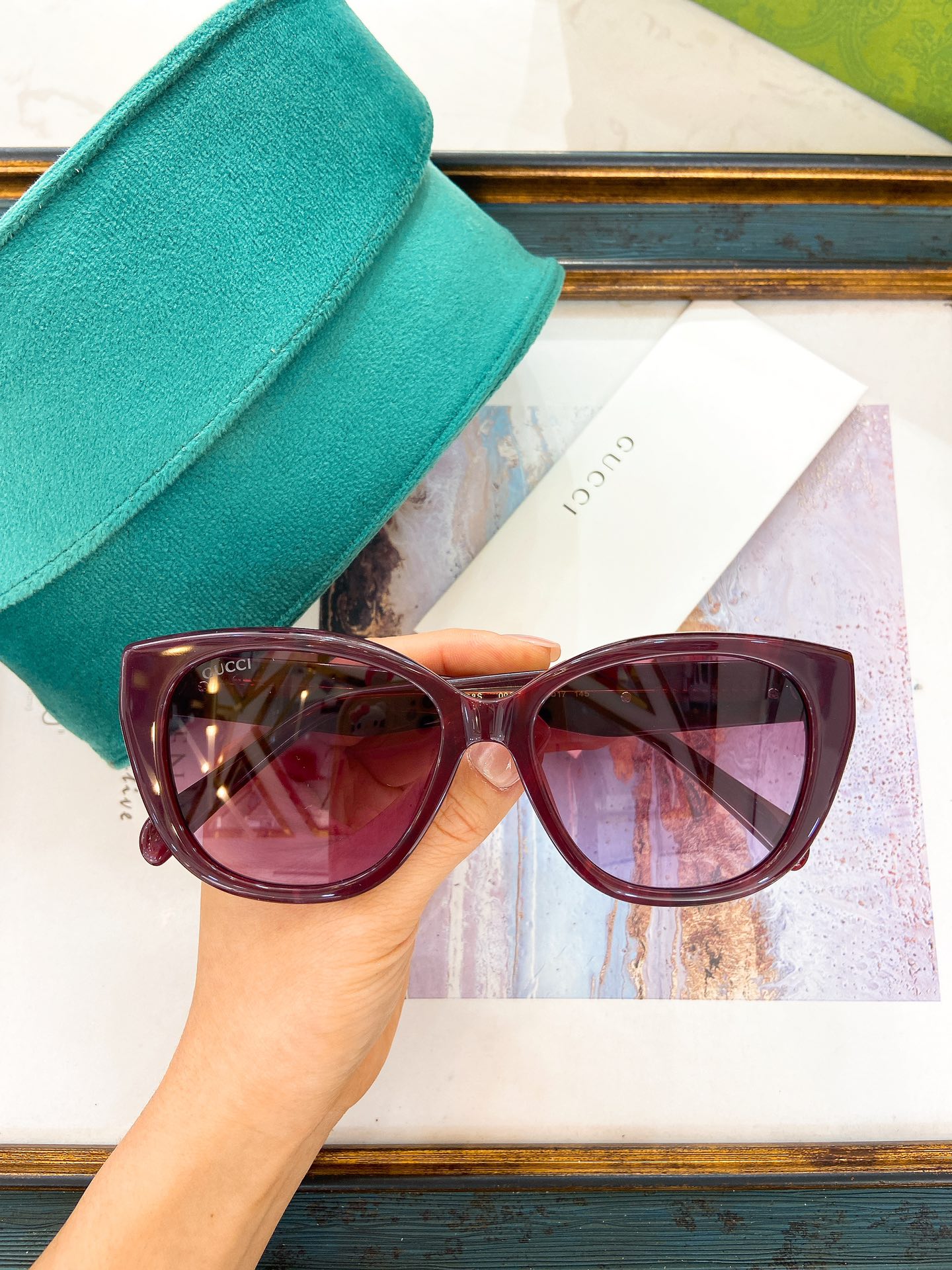 Gucci Square - Frame Acetate Eyewear (Optical/Sunglasses) with Metal Accents (Model: GG1500 Series)