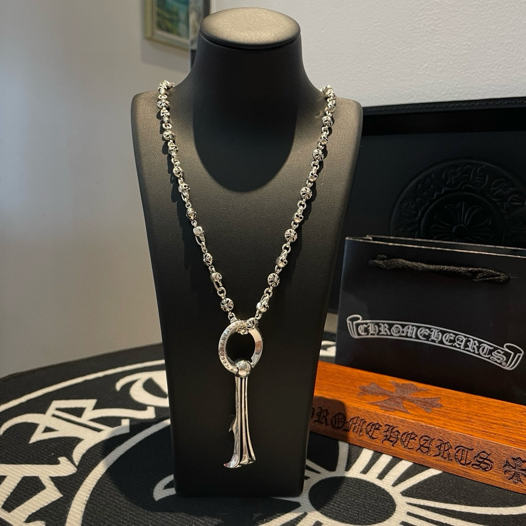 Chrome Hearts Ornate Link Chain & Symbolic Pendant Necklace CH - OLSCPN253