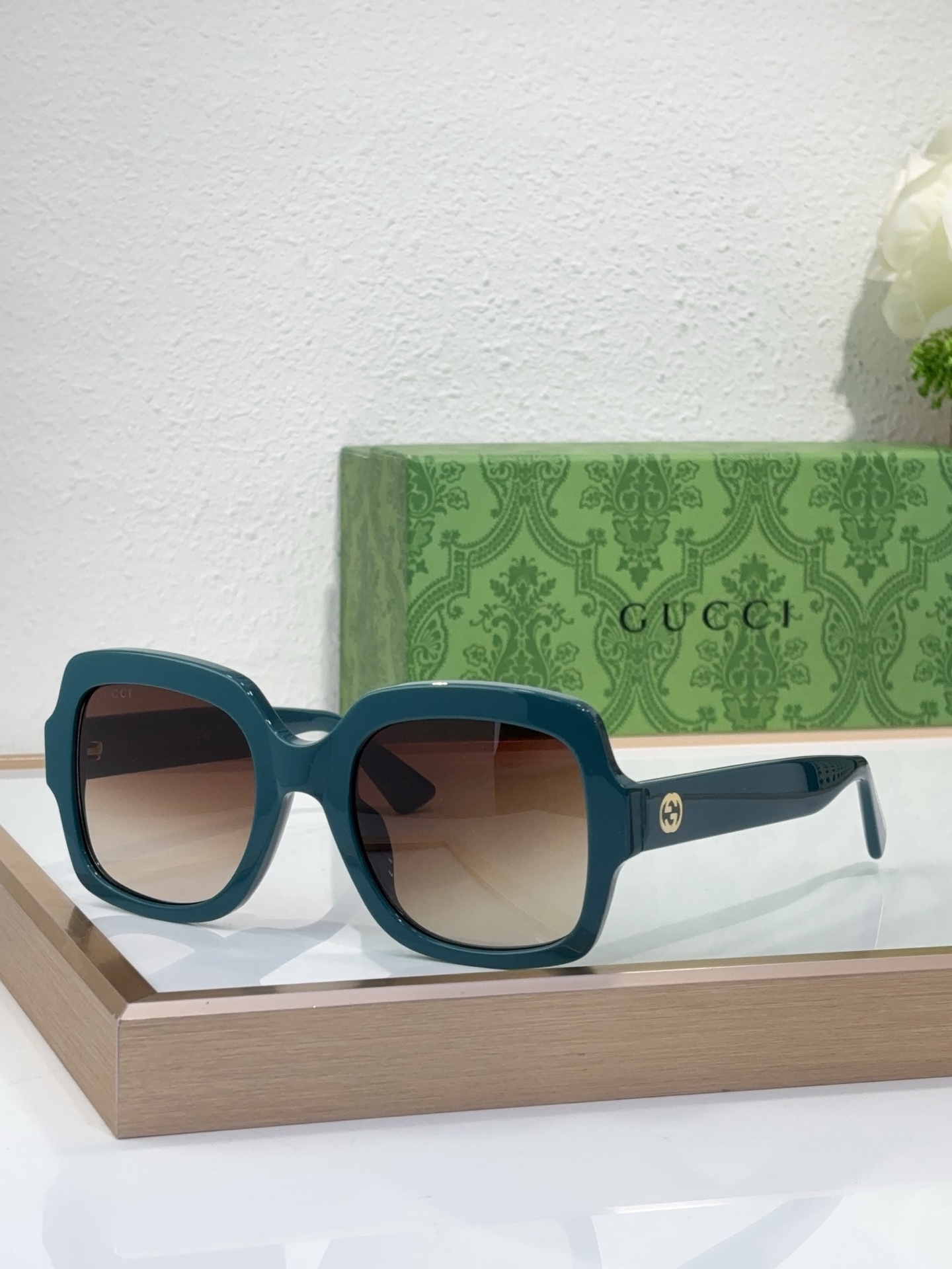 GUCCI GG1337S Square Sunglasses - 55-18-145 - Black Frame with Grey Lenses