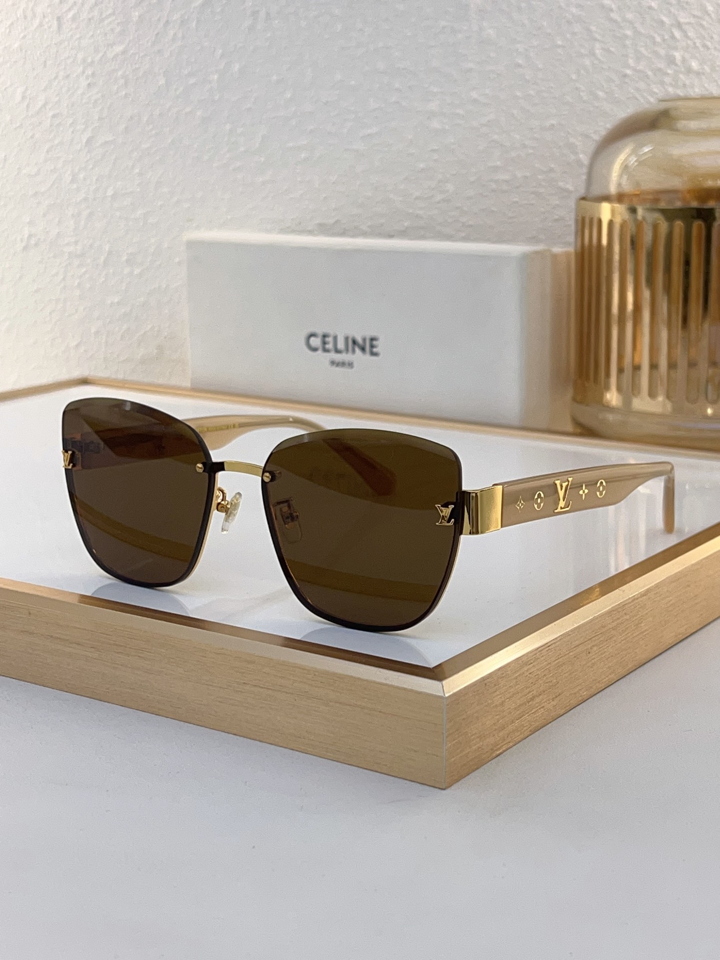 Louis Vuitton Z2700E Square Semi - Rimless Sunglasses