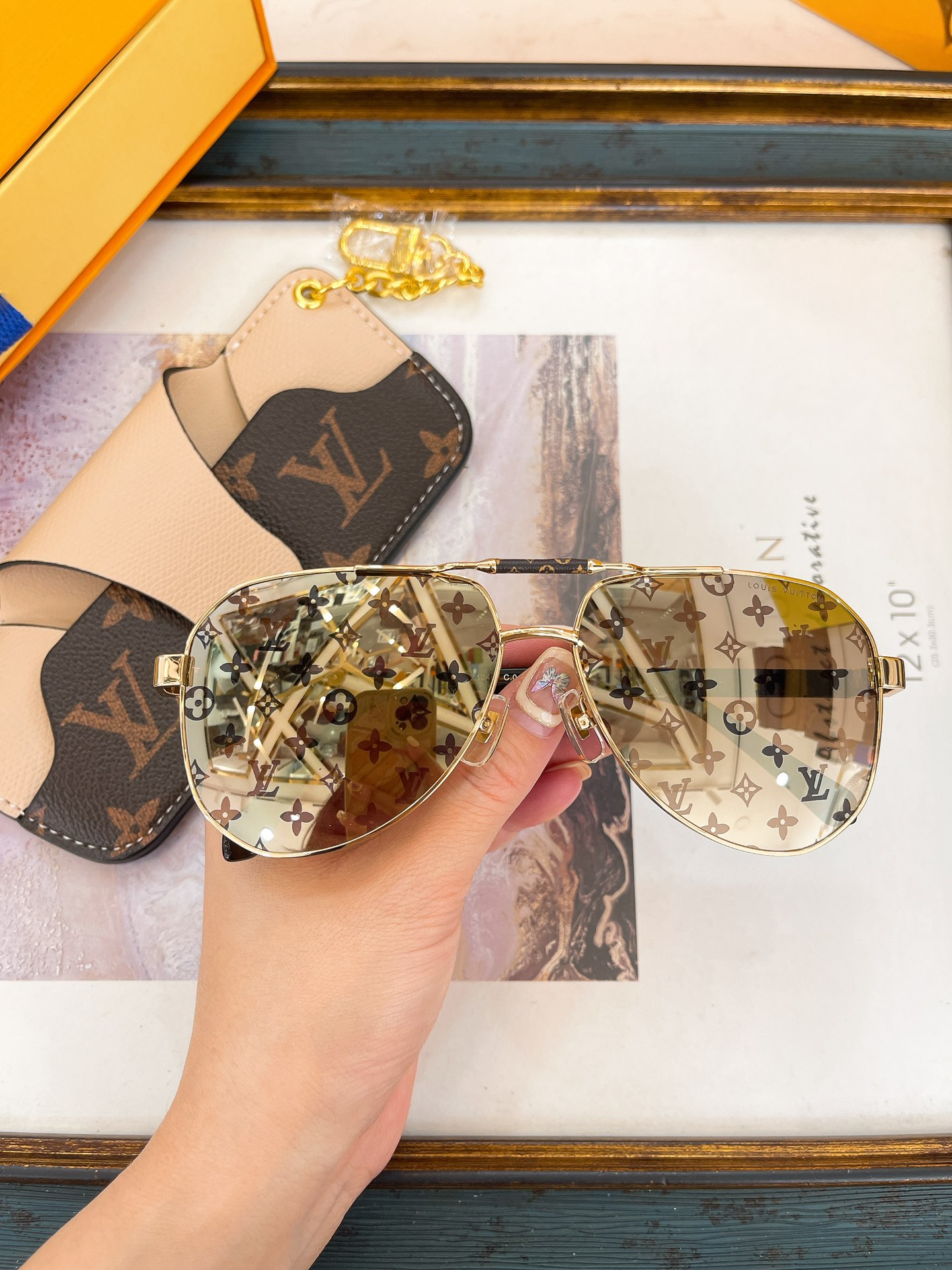 Louis Vuitton Z2120E Monogram Aviator Sunglasses