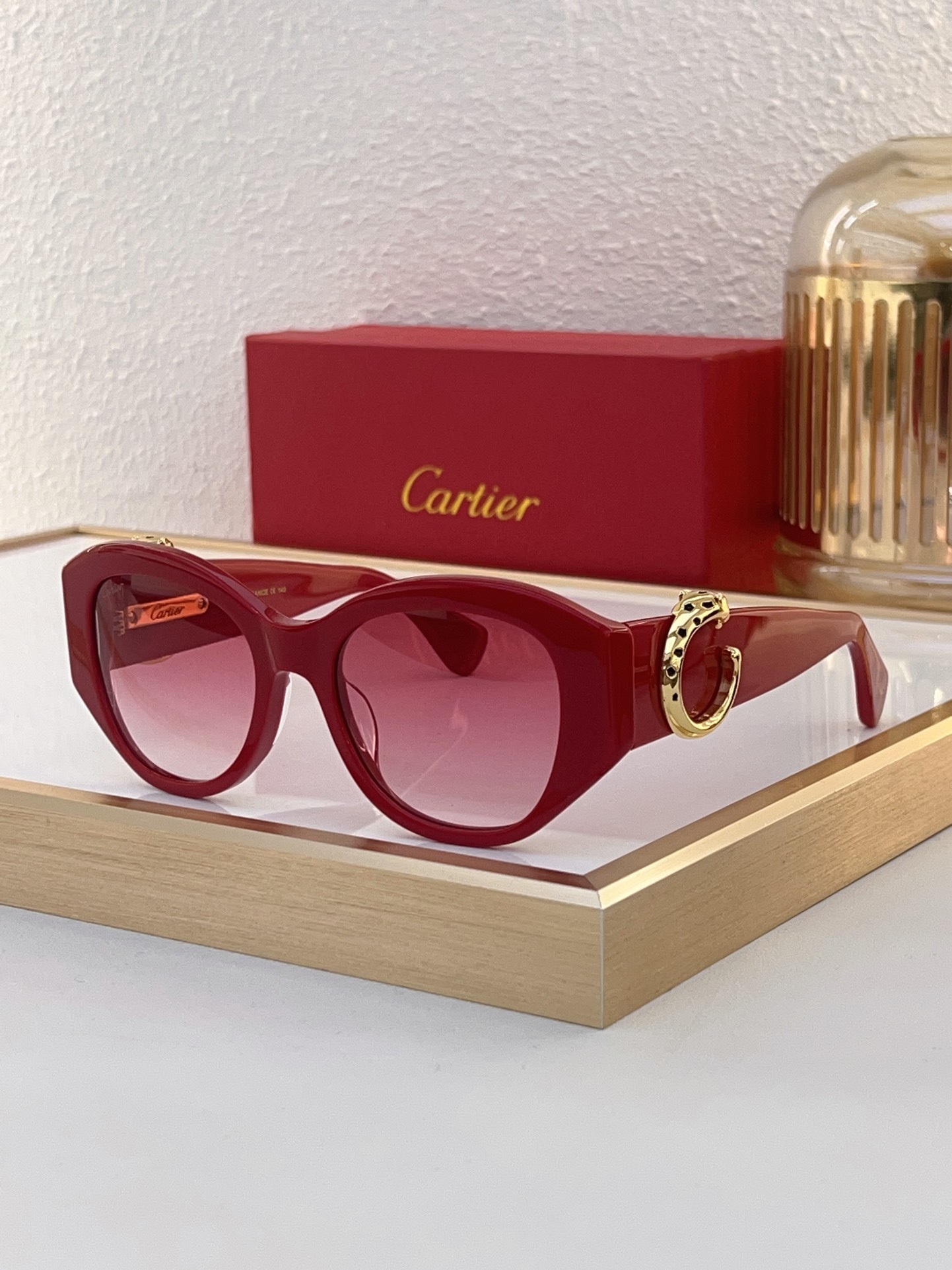 Cartier CT0631S Full - Rim Cat - Eye Sunglasses