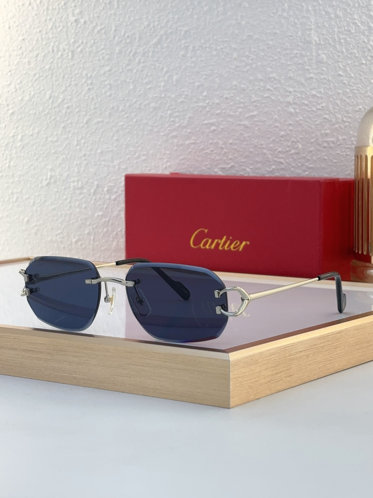 Cartier CT0559S Rimless “C” - Buckle Sunglasses