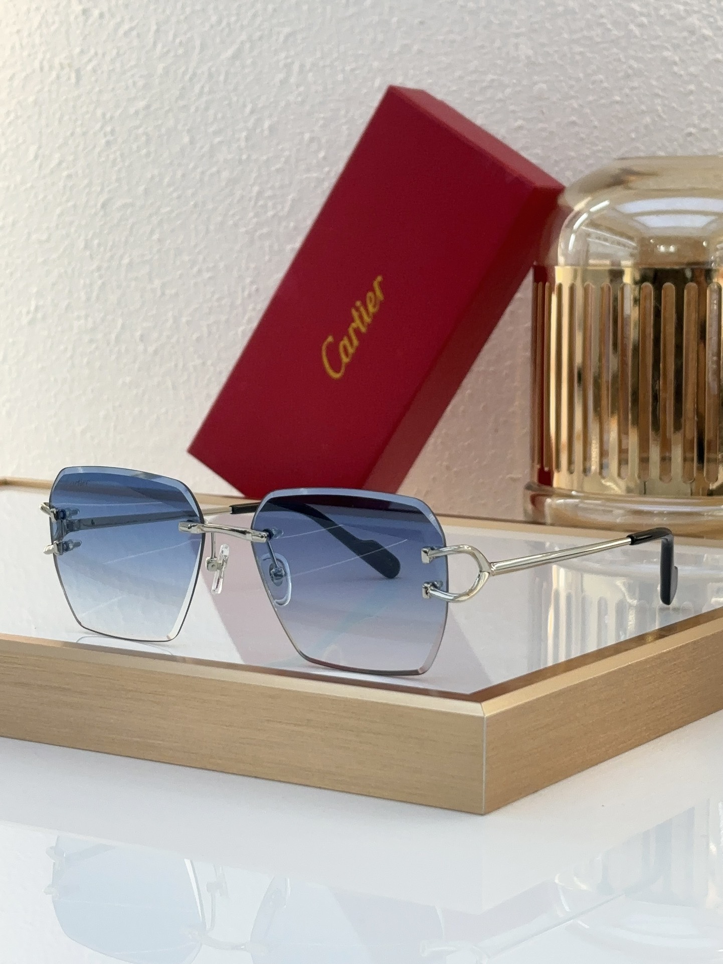 Cartier CT0554S Rimless “C” - Buckle Sunglasses