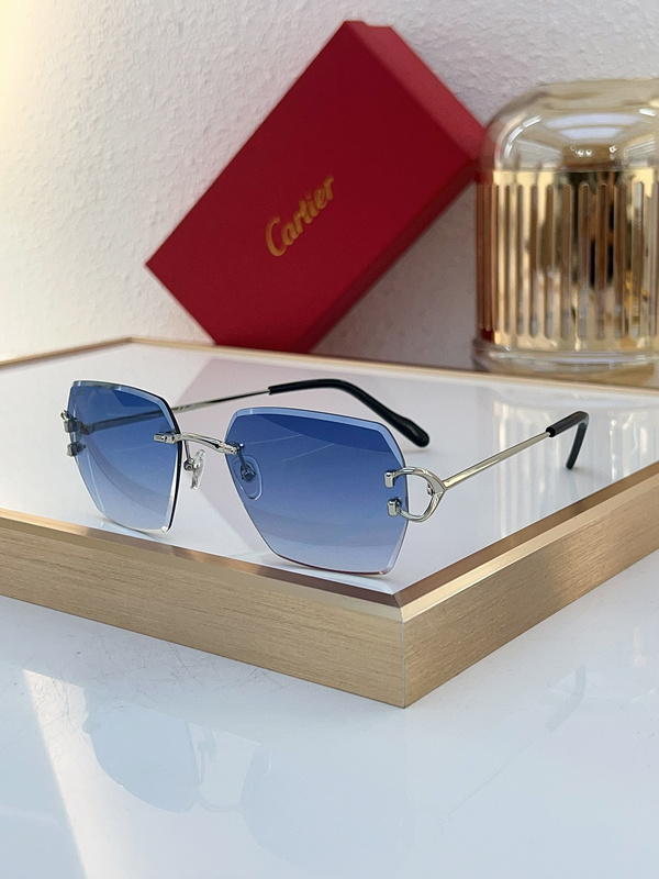 Cartier CT0553S Rimless “C” - Buckle Sunglasses