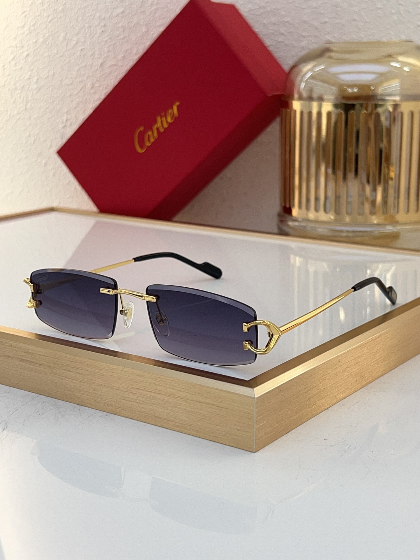 Cartier CT0550S Rimless “C” - Buckle Sunglasses