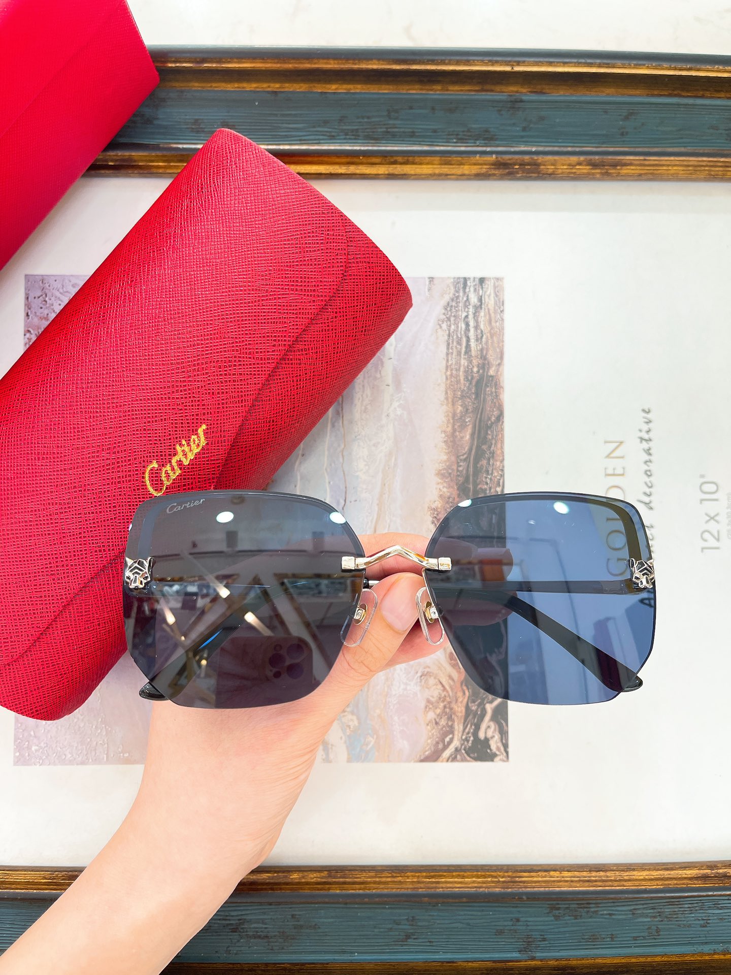 Cartier CT0432S Oversized Square Sunglasses