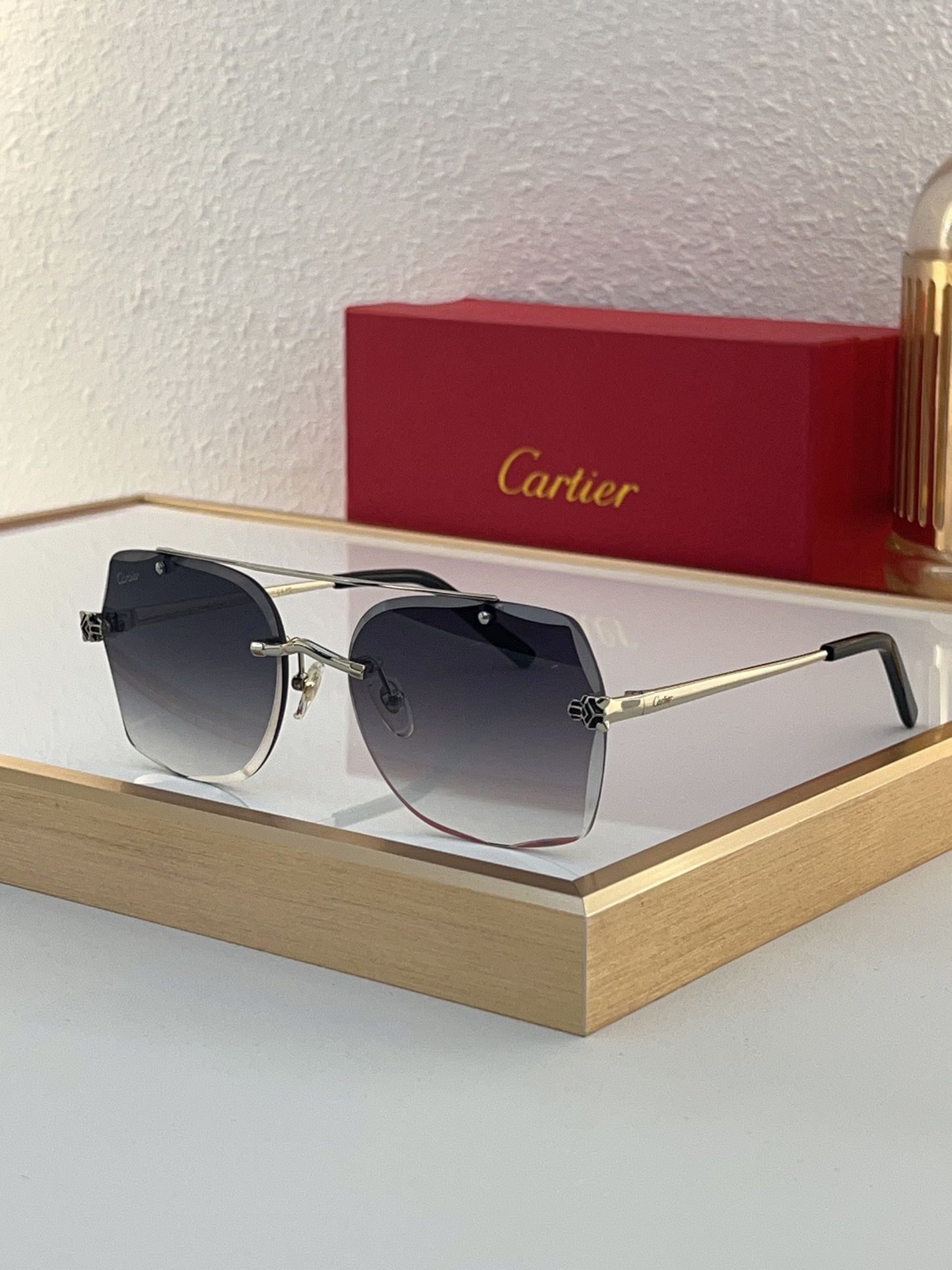 Cartier CT0029 Gold-Toned Metal Sunglasses