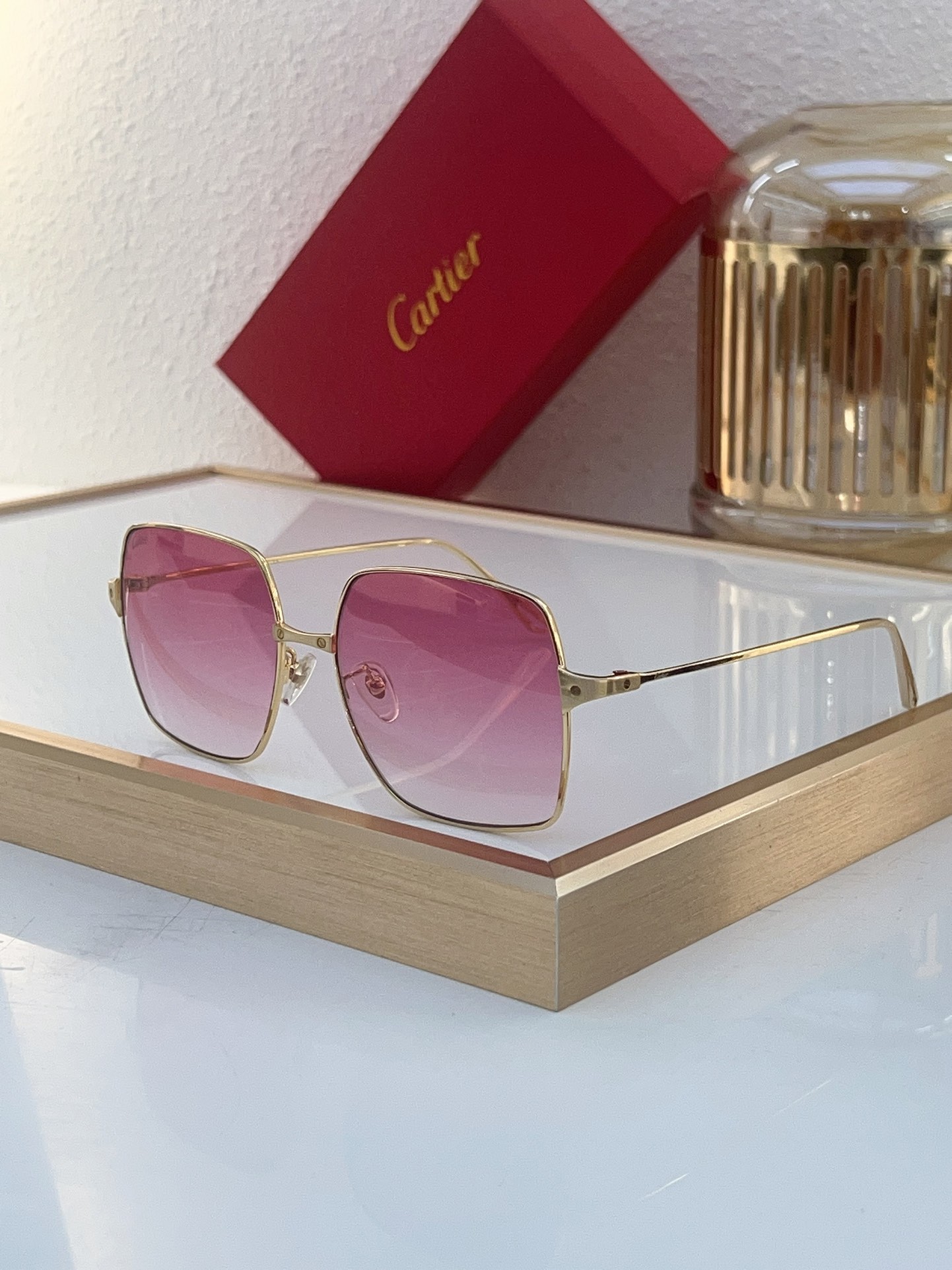 Cartier CT0319O Rimless Eyeglasses with Sculpted Temples