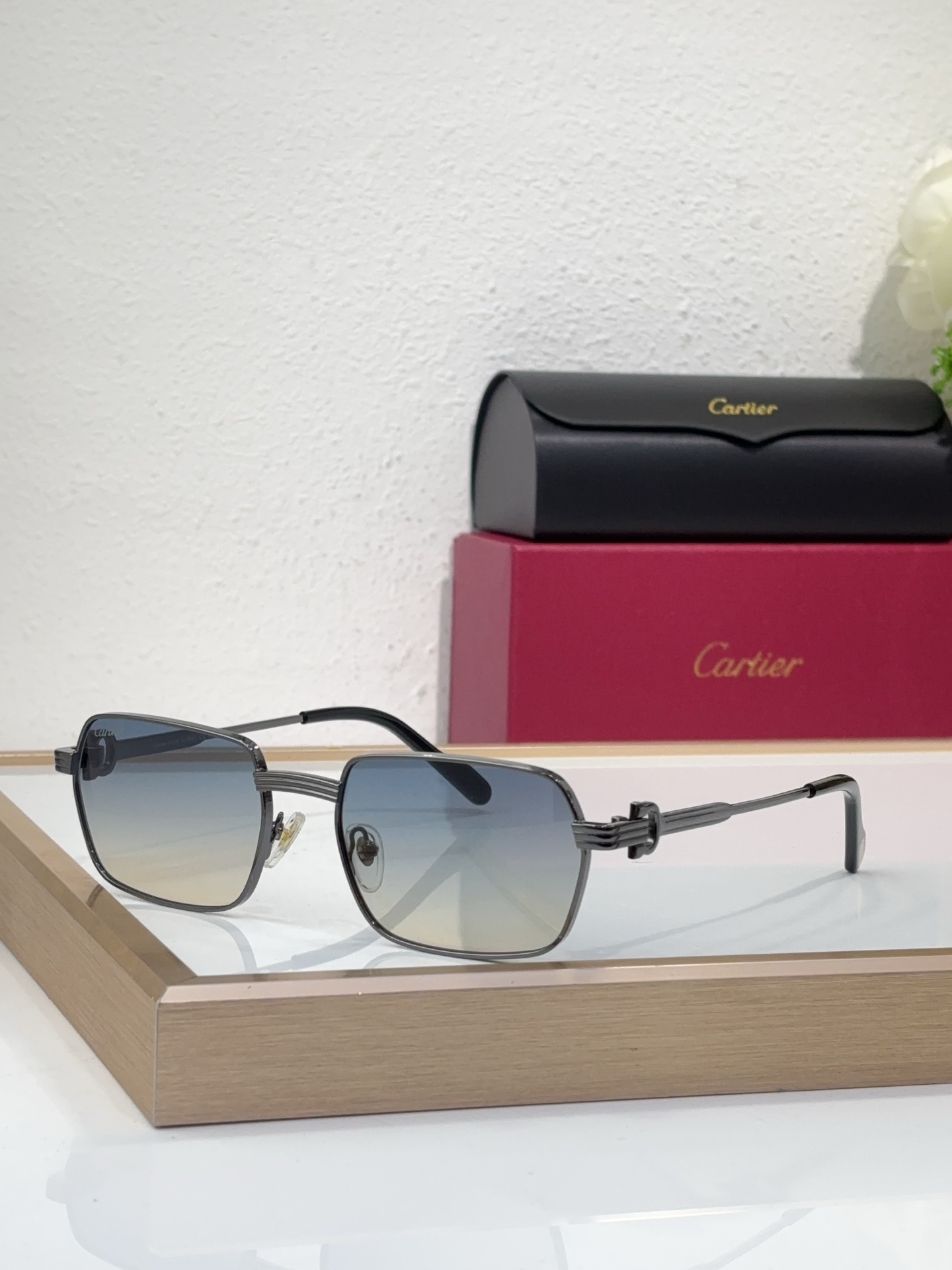 Cartier CT0463S Panthère de Cartier Rectangular Sunglasses
