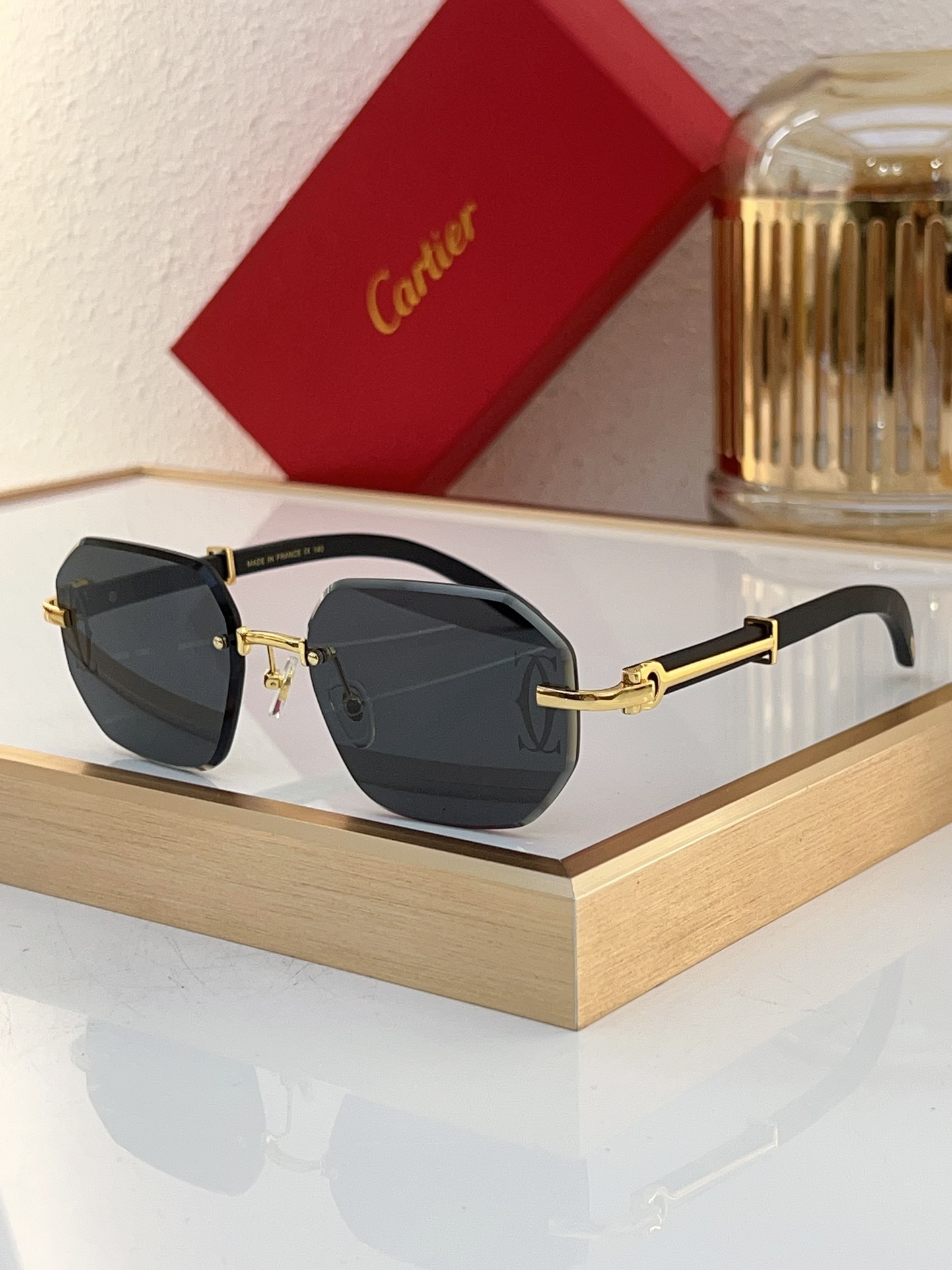 Cartier CA0499S Rimless Gradient Sunglasses