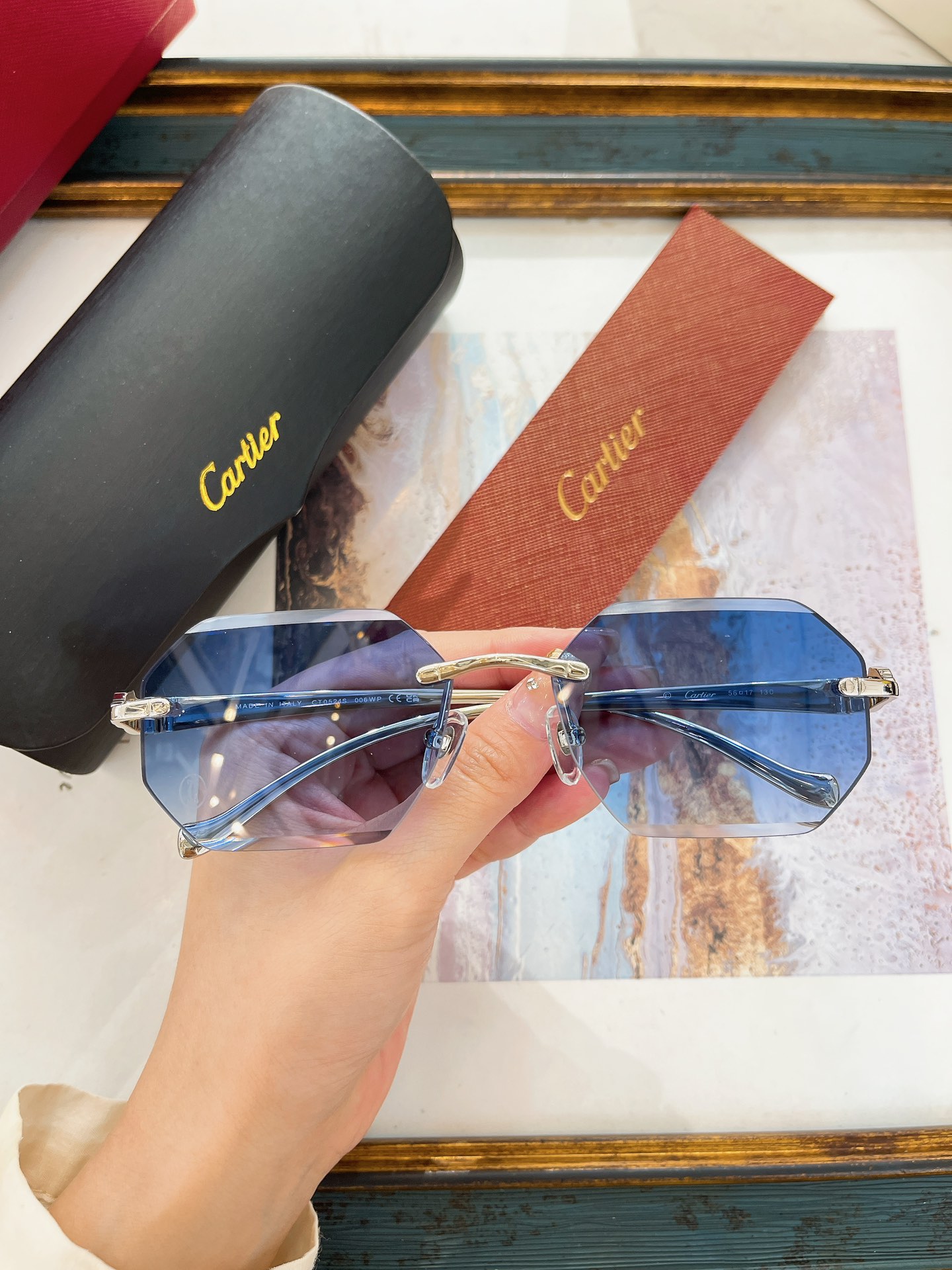 Cartier CT0524S Octagon Éclat Rimless