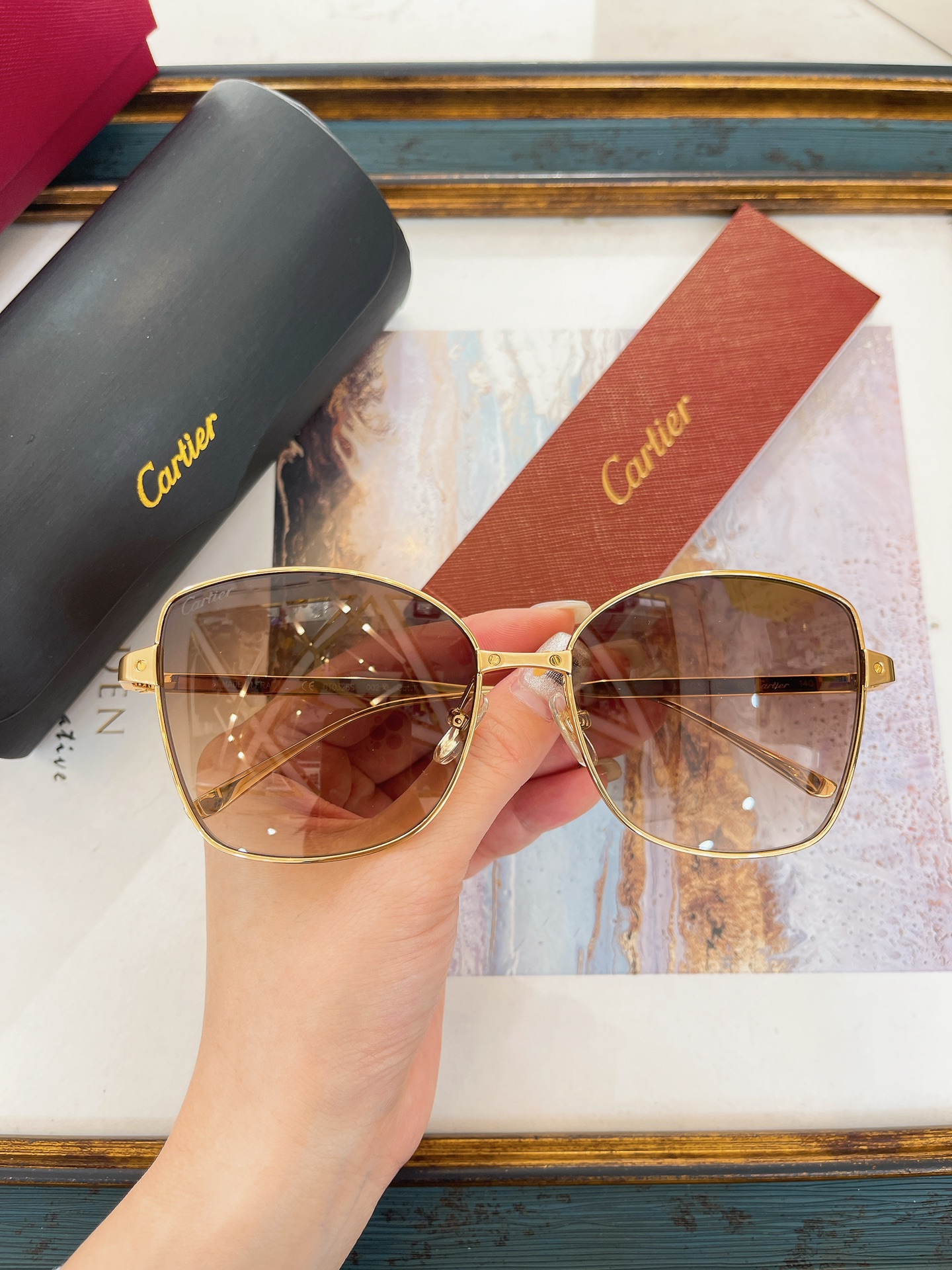 Cartier CT0328S Butterfly Sunglasses