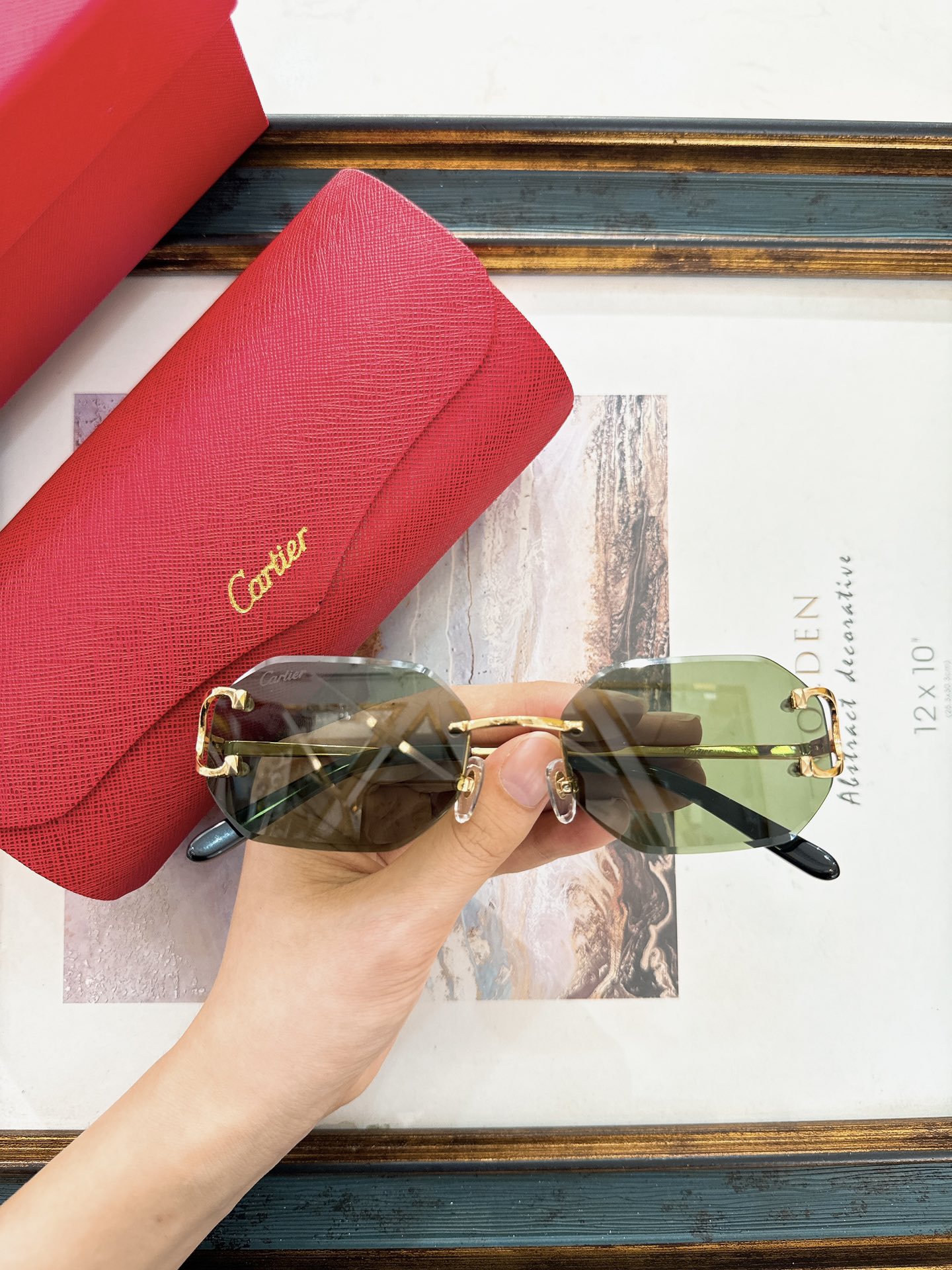 Cartier Santos-D Aviator-Inspired Sunglasses