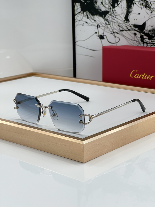 Cartier CT0312S Gold Rimless Sunglasses